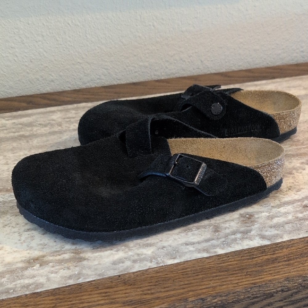 Birkenstock Black Suede Clogs - Picture 4 of 9